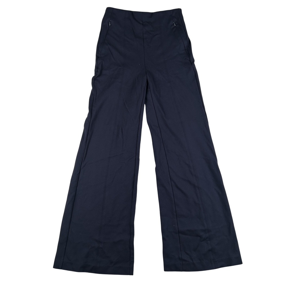 Jules & Leopold Pants Womens XS Blue Ponte High Rise Wide Leg Stretch Dress Work